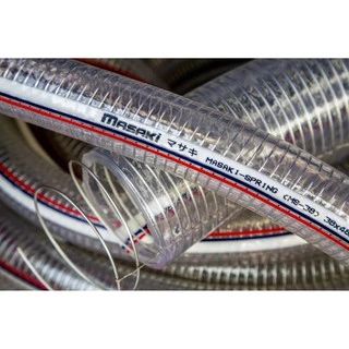 MASAKI PVC Spring hose ขนาด 1/2" ถึง 1-1/2" สายพีวีซีใสไส้ลวด สายดูดพลาสติกใส สายยางใยลวด