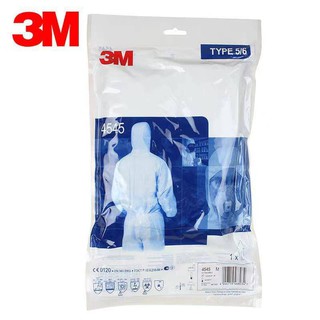 ชุดป้องกันสารเคมี และ เชื้อโรค 3M Coverall รุ่น 4545  PPE(1ชุด/ไซส์XL)​