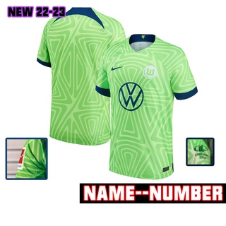 เสื้อกีฬาแขนสั้น ลายทีมชาติฟุตบอล Wolfsburg 22-23 season ชุดเหย้า s-2xl