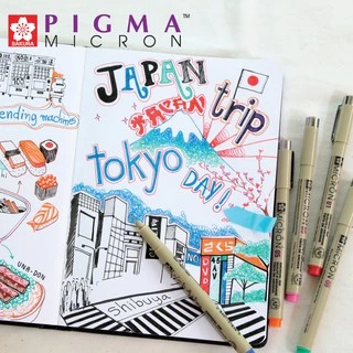 SAKURA (ซากุระ) ปากกาพิกม่าสี SAKURA หมึกสี Pigma Pen (ปากกาตัดเส้น) แบบด้ามเดี่ยว รหัส XSDK