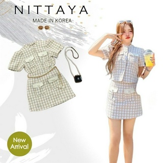 NITTAYAเซตเสื้อทวิต+กระโปรง (*เช็คสต๊อกก่อนกดสั่ง)