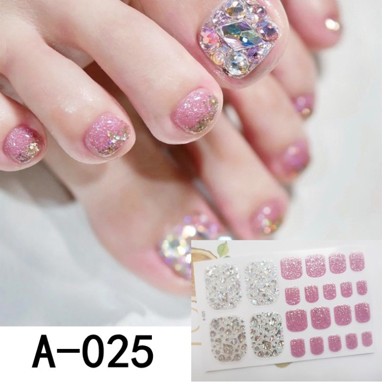 สติ๊กเกอร์ลายการ์ตูน สไตล์เกาหลีสำหรับติดตกแต่งเล็บเท้า  A001 - 030 - รูปที่ 3