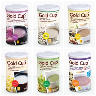 โกลด์คัพ Gold Cup ผงธัญพืชพร้อมชง รสชาติอร่อย ดื่มง่าย ได้ประโยชน์จากธัญพืช สามารถตักชงได้ตามชอบ ดื่มได้ทุกเมื่อ