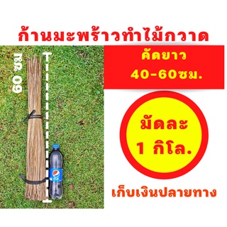 1โล ก้านทางมะพร้าวทำไม้กวาด ยาว 40ซม ถึง 60ซม ก้านเหลาใหม่ ไม่ผุ ไม่ชื้น ไม่ขึ้นรา เก็บเงินปลายทางได้