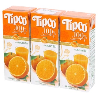 ถูกที่สุด✅ ทิปโก้ น้ำส้มแมนดาริน 200มล. x 3 กล่อง Tipco Mandarin Orange Juice 200ml x 3pcs