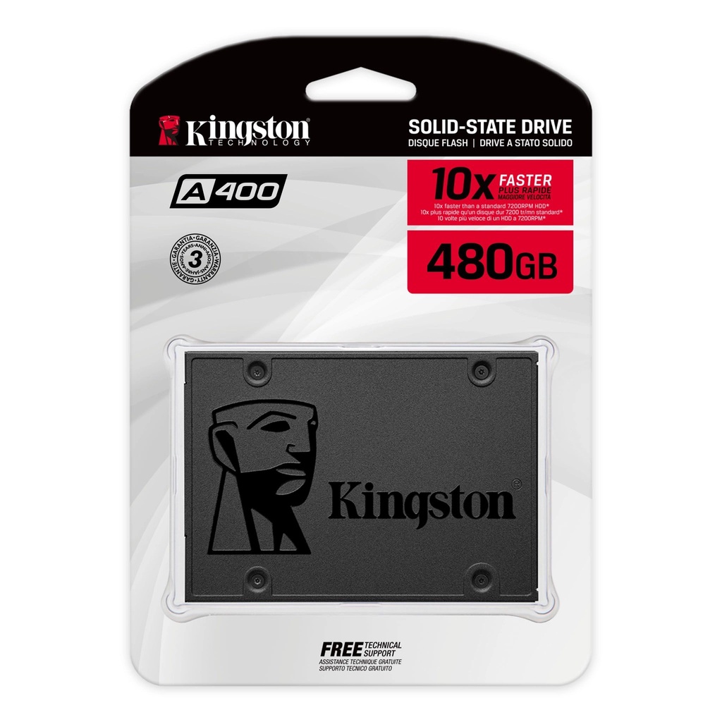 480GB SSD (เอสเอสดี) SATA KINGSTON A400 (SA400S37/480G) ประกัน 3 ปี