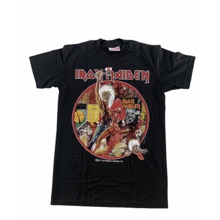 เสื้อยืดผ้าฝ้ายพรีเมี่ยมเสื้อวงดนตรี Iron Maiden เสื้อสตรีท เสื้อวินเทจ ผ้ายืด ใส่สบาย คุณภาพพรีเมี่ยม