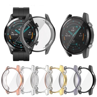 เคสกระจก Tpu ขอบนิ่ม ป้องกันหน้าจอ สําหรับ Huawei Watch GT 2 GT2 46 มม.