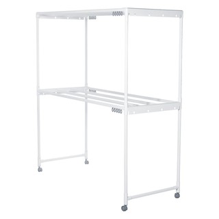 ราวตากผ้าอะลูมิเนียม มีล้อ PLIM 1.5 ม. สีขาวCLOTH RACK ALUMINIUM PLIM 1.5 M WHITE