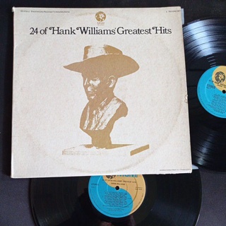 แผ่นเสียง 12 นิ้ว 2LP Hank Williams 24 เพลงฮิต รวมเพลงคันทรียอดนิยมในอดีต ชุด greatest Hits แผ่นคู่ ทดลองฟังได้ครับ