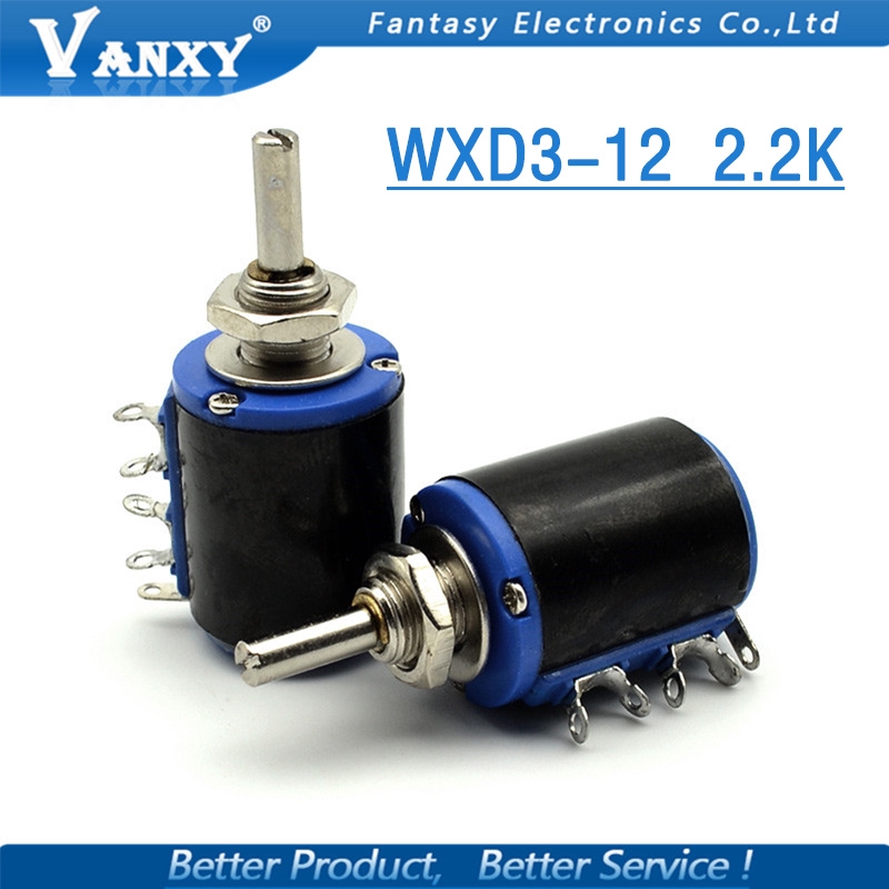 2PCS WXD3-12 1W 2K2 2.2 K โอห์ม WXD3-12-1W 5 แหวนหลายวงกลมความแม่นยําลวด-wound potentiometer