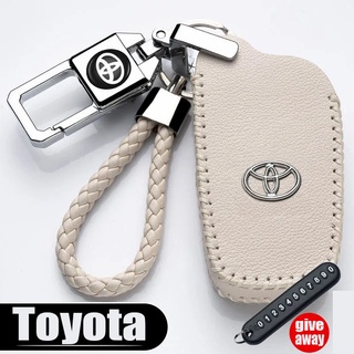 【New White】เคสหนังพวงกุญแจรถยนต์ สําหรับ Toyota Yaris VIOS Altis Rav4 Chr Rav4