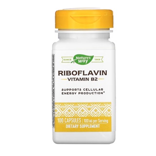 Natures Way, Riboflavin Vitamin B2 100 mg 100 Capsules