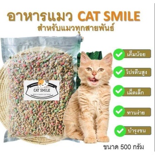 BD-  Cat Smile อาหารแมวรสปลารวมทะเล สูตรเค็มน้อย 500 G