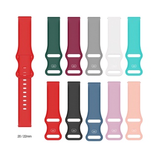 20mm 22mm Watchband for Samsung Galaxy Watch 3 42mm 46mm Active 2 Gear S2 S3 Silicone Strap Bracelet for Huami Amazfit Bip/GTS 2