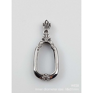 WES8Silver925 Wessuwan amulet casing 18x31mm กรอบพระเงินแท้925