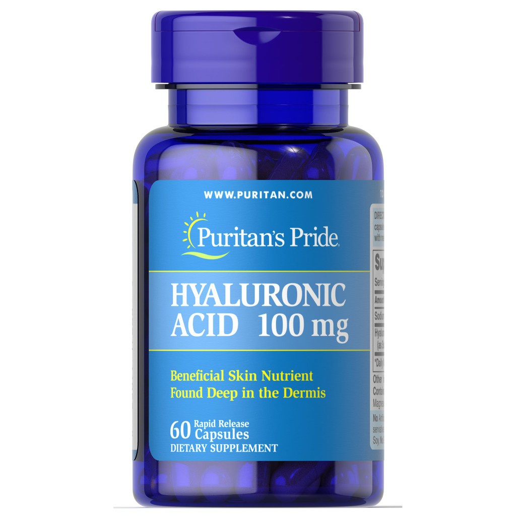 Puritan's Pride Hyaluronic Acid 100 mg / 60 Capsules