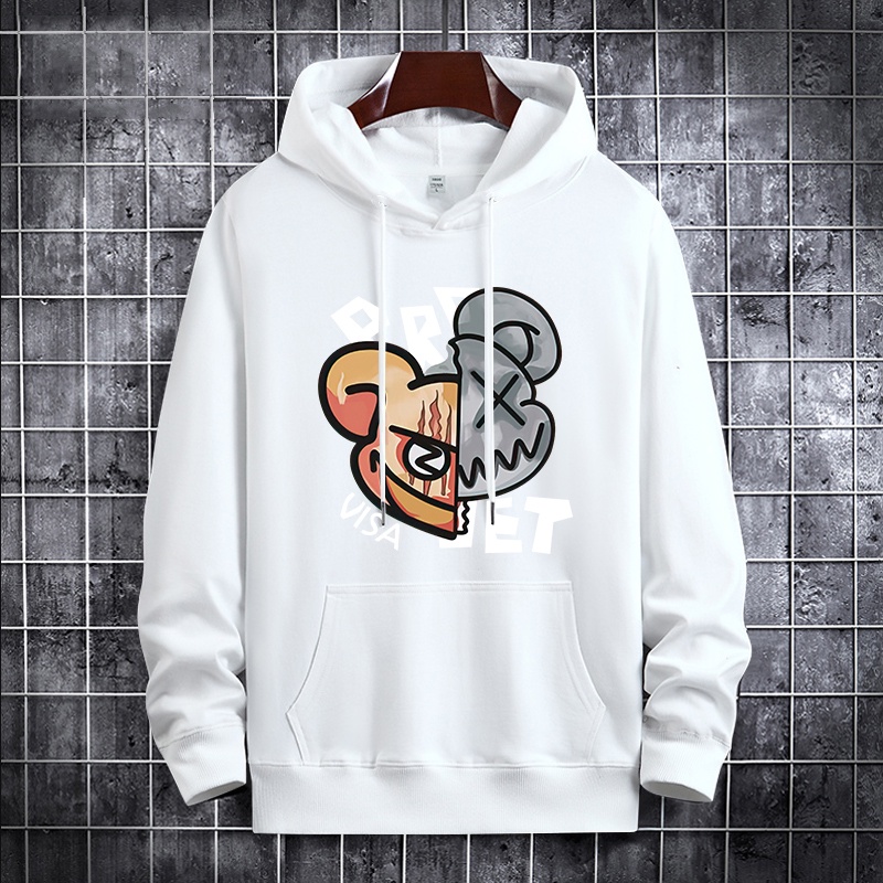 L293เสื้อฮู้ดแขนยาวใส่ได้ทั้งชายและหญิง เสื้อแฟชั่นลายการ์ตูนน่ารัก