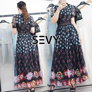 🎉Sevy Printed Flora Dot Lace Waist Maxi Dress