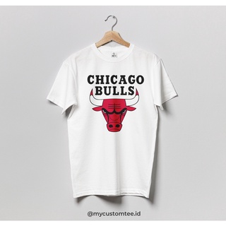 เสื้อยืดคอกลมเสื้อยืด ลายทีมบาสเก็ตบอล Chicago Bulls NBA แบบมาตรฐานS-4XL