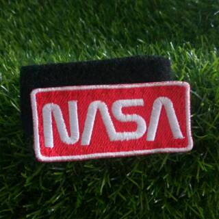 ป้ายแปรง ปักลายตราสัญลักษณ์ Velcro NASA USA American อุปกรณ์เสริมแฟชั่น