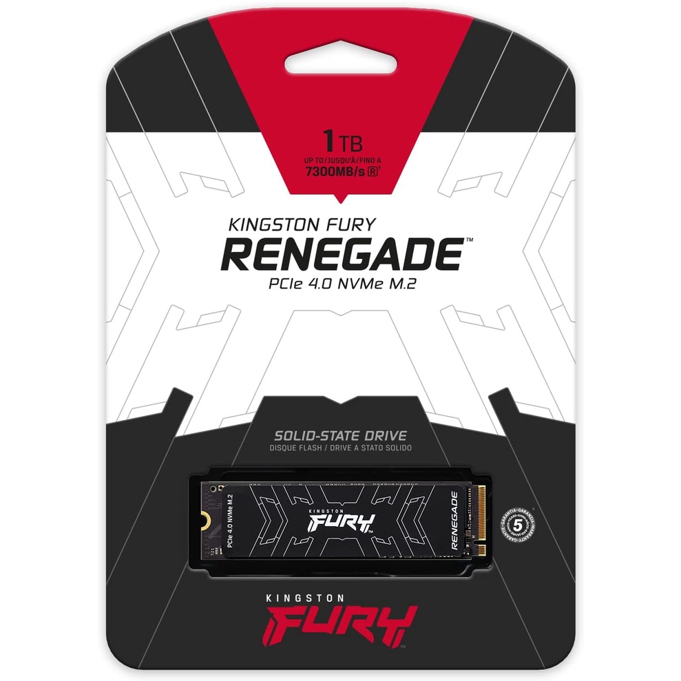 1 TB SSD (เอสเอสดี) KINGSTON FURY RENEGADE - PCIe 4/NVMe M.2 2280 (SFYRS/1000G) รับประกัน 5 - Y