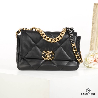 CHANEL FLAP 19 BLACK 26 CM GHW MICRO