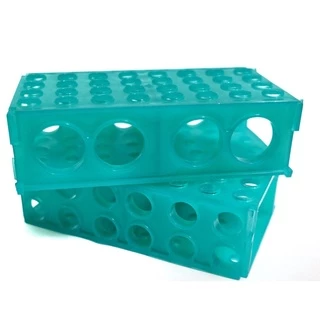 ที่วางหลอดทดลอง | Plastic Rack 4 ด้าน | Tube Rack สำหรับ Microcentrifuge 0.5–50 ml | คละสี (ส้ม/เหลือง/เขียว)