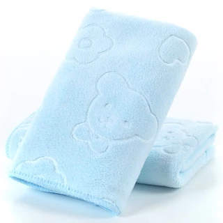 MJQ-01【ขนาด 35x75 ซม】ผ้าขนหนู ปั๊มลาย ผ้านาโน สำหรับเช็ดผม ไมโครไฟเบอร์ อเนกประสงค์