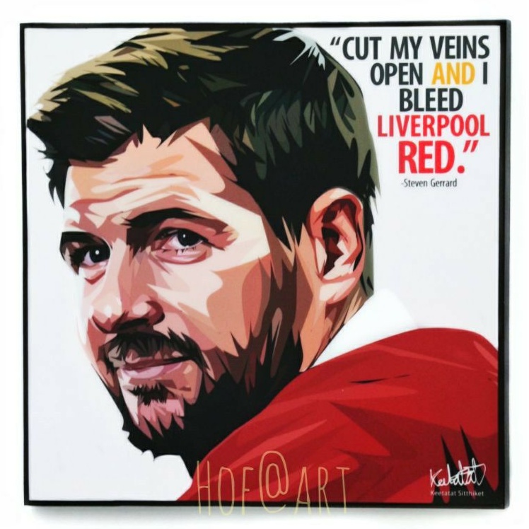 Steven Gerrard #1 สตีเวน เจอร์ราร์ด​ ขนาด 20*20 นิ้ว​ Liverpool ลิเวอร์พูล​ รูปภาพ​ติด​ผนัง​ pop art กรอบรูป​ แต่ง​บ้าน​