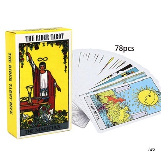 Iwo การ์ดเกม Rider Tarot Deck Decks พร้อมคู่มือการใช้งานภาษาอังกฤษ 78ชิ้น