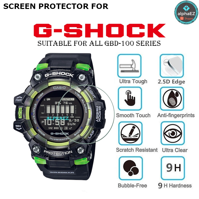 Casio G-Shock GBD-100SM GBD-100 9H นาฬิกากระจกนิรภัยป้องกันหน้าจอ GSHOCK GBD100SM GBD100 ป้องกันรอยข