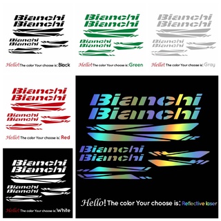 bianchi-kit1 สติกเกอร์กรอบจักรยานจักรยาน Declas ขี่จักรยานสติ๊กเกอร์สะท้อนแสงสติ๊กเกอร์กรอบตกแต่งสติ๊กเกอร์เฟรมจักรยาน