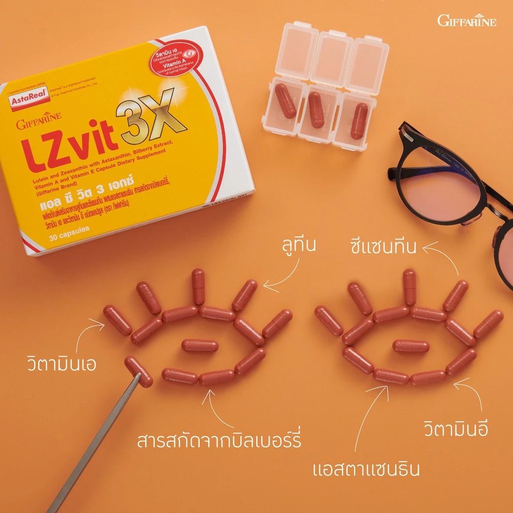 อาหารเสริมบำรุงสายตา แอลซีวิต วิตามินเอ ลูทีน ซีแซนทีน Lz vit plus A บำรุงสายตา thumbnail 5