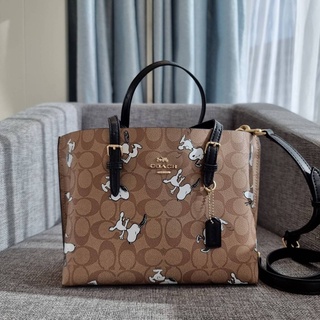 COACH C4250 MOLLIE TOTE 25 IN SIGNATURE CANVAS WITH SNOOPY