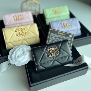 CHANEL MINI WALLET LAMB WITH LOGO CC กระเป๋าใส่การ์ด นามบัตร