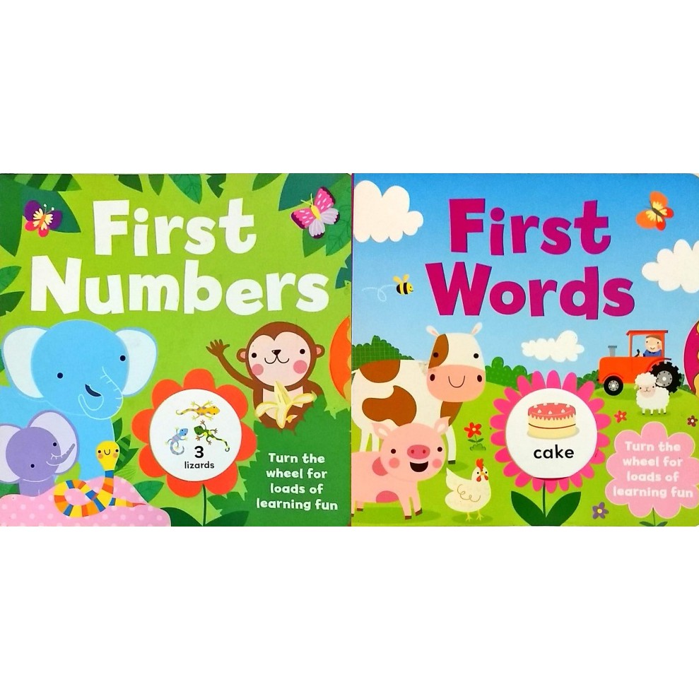 หนังสือบอร์ดบุ๊ค(ENG.) First Words,First Numbers ชุด2เล่ม | Shopee Thailand