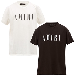 [S-5XL]เสื้อยืด ผ้าฝ้าย พิมพ์ลายโลโก้ Amiri แฟชั่นสําหรับผู้ชาย ไซซ์ S - 4XL