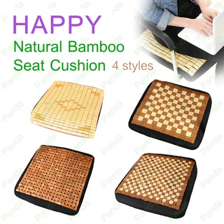 เบาะรองนั่งไม้ไผ่ กหนา 6มม 41*41cm เบาะรองนั่งในรถ ระบายความร้อนเบาะรองนั่ง Bamboo Seat Cushion