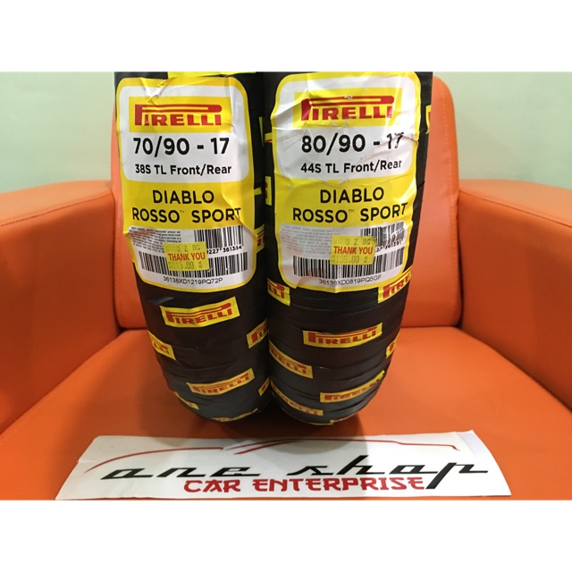 PIRELLI DIABLO ROSSO SPORT 70/90-17,80/90-17,80/80,90/80-17,100/80-17,110/70-17 Tubeless / Motor Tyr