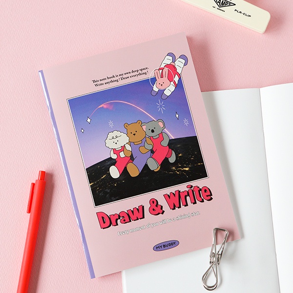 Daily Note (My Buddy & Jelly Bear) สมุดโน้ตขนาด A5 จาก Dailylike ลิขสิทธิ์แท้