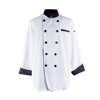 💥โปรสุดพิเศษ!!!💥 เอโร่ เสื้อกุ๊กแขนยาวสากล สีขาว Size L aro Chef Uniform M-Cjcc4-1 Size L