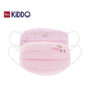 หน้ากากกันฝุ่นละออง พิมพ์ลายแกะ สีชมพู ผลิตจากผ้าผ้าคอตตอน 2 ชิ้น 2 ลาย BSC KIDDO Cotton Mask 1 pack