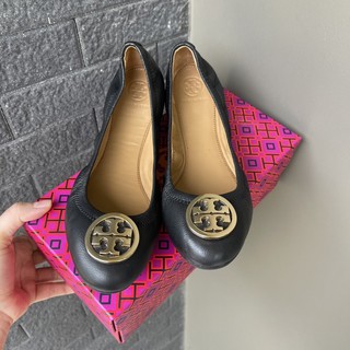 Tory burch Reva Leather Ballet Flat