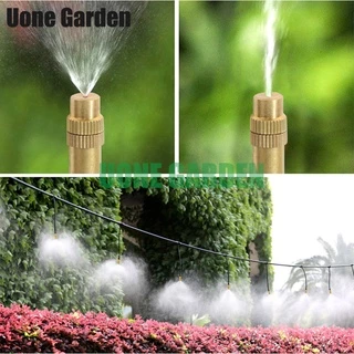 Uone Garden หัวพ่นหมอก หัวพ่นละอองน้ำ 4/7.5/7มม หัวพ่นหมอกสีส้มแบบปรับ ทองเหลือง พร้อมข้อต่อสามทาง