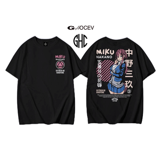 T-shirt เสื้อยืด พิมพ์ลายอนิเมะญี่ปุ่น NAKANO Quintessential Quintuplets S-5XL