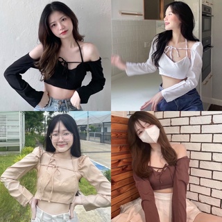 J’ar camisole top ☁️🤍🎀🧸เสื้อสายเดี่ยวมีแขน