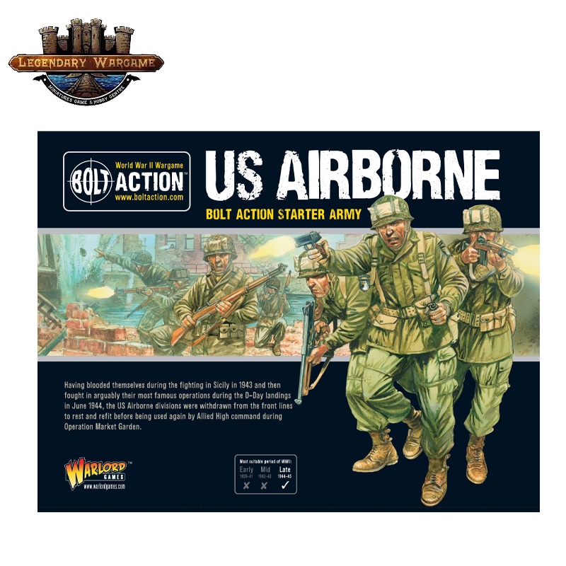 [พร้อมส่ง] WARLORD GAMES : BOLT ACTION: US Airborne Starter Army โมเดลจำลอง