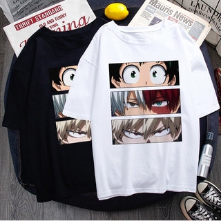 【100% cotton】เสื้อยืด พิมพ์ลายการ์ตูนอนิเมะ My Hero Academia Boku No Hero Academia สไตล์ฮิปฮอป สําหรับผู้หญิง