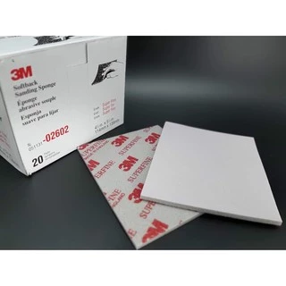 ฟองน้ำกระดาษทราย 3M แท้ สำหรับงานโมเดล เบอร์ #02600 - #02606 #5000 #3000 ราคาต่อแผ่น